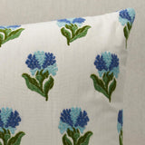 Schumacher Cornflower 16" x 16" Rosina Floral Pillow