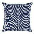 Schumacher Navy 16" x 16" Zebra Palm I/O Pillow