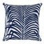 Schumacher Navy 16" x 16" Zebra Palm I/O Pillow