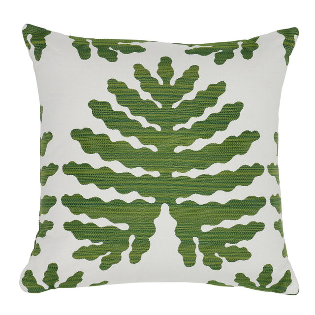 Schumacher Palma Sola I/O Green 18" x 18" Pillow