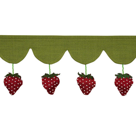 Schumacher Strawberry Jam Green Trim