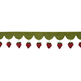 Schumacher Strawberry Jam Green Trim