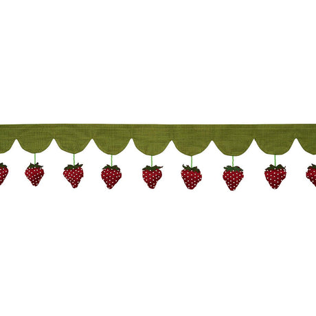 Schumacher Strawberry Jam Green Trim