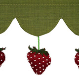 Schumacher Strawberry Jam Green Trim