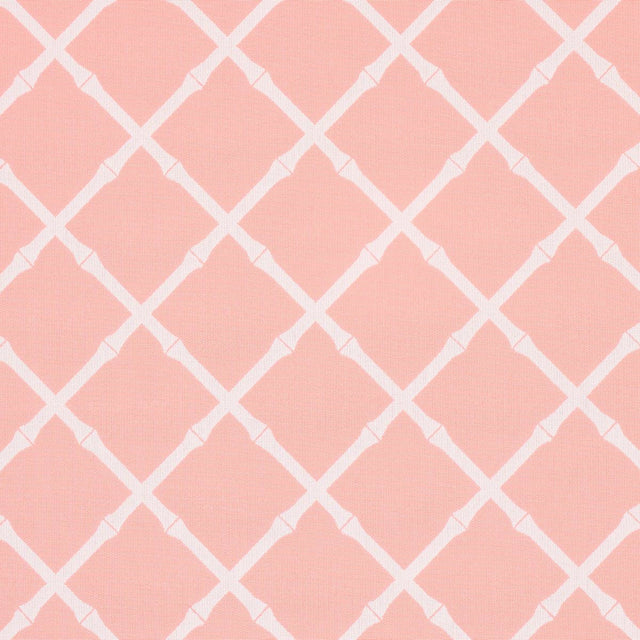 Schumacher Bamboo Trellis Indoor/Outdoor Pink Fabric