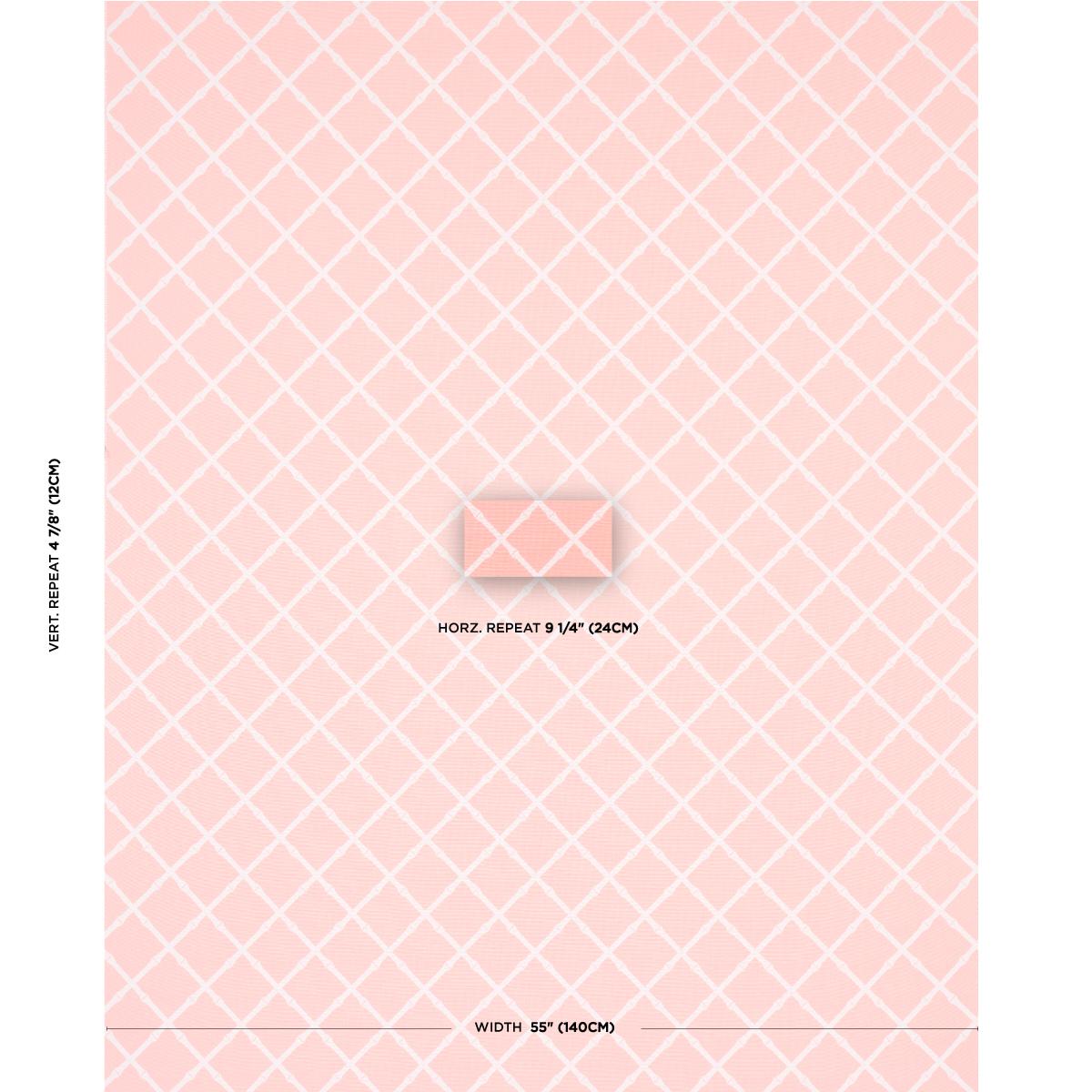 Schumacher Bamboo Trellis Indoor/Outdoor Pink Fabric