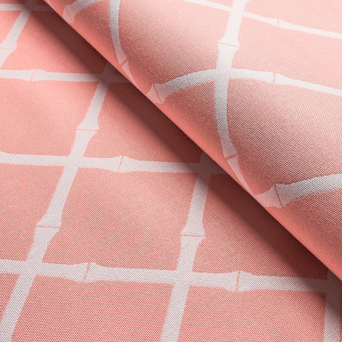 Schumacher Bamboo Trellis Indoor/Outdoor Pink Fabric