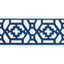 Schumacher Blue Zanzibar Trellis Tape
