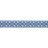 Schumacher Blue Zanzibar Trellis Tape