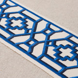 Schumacher Blue Zanzibar Trellis Tape