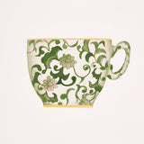 Schumacher Onie'S Teacups Spring Green Wallpaper