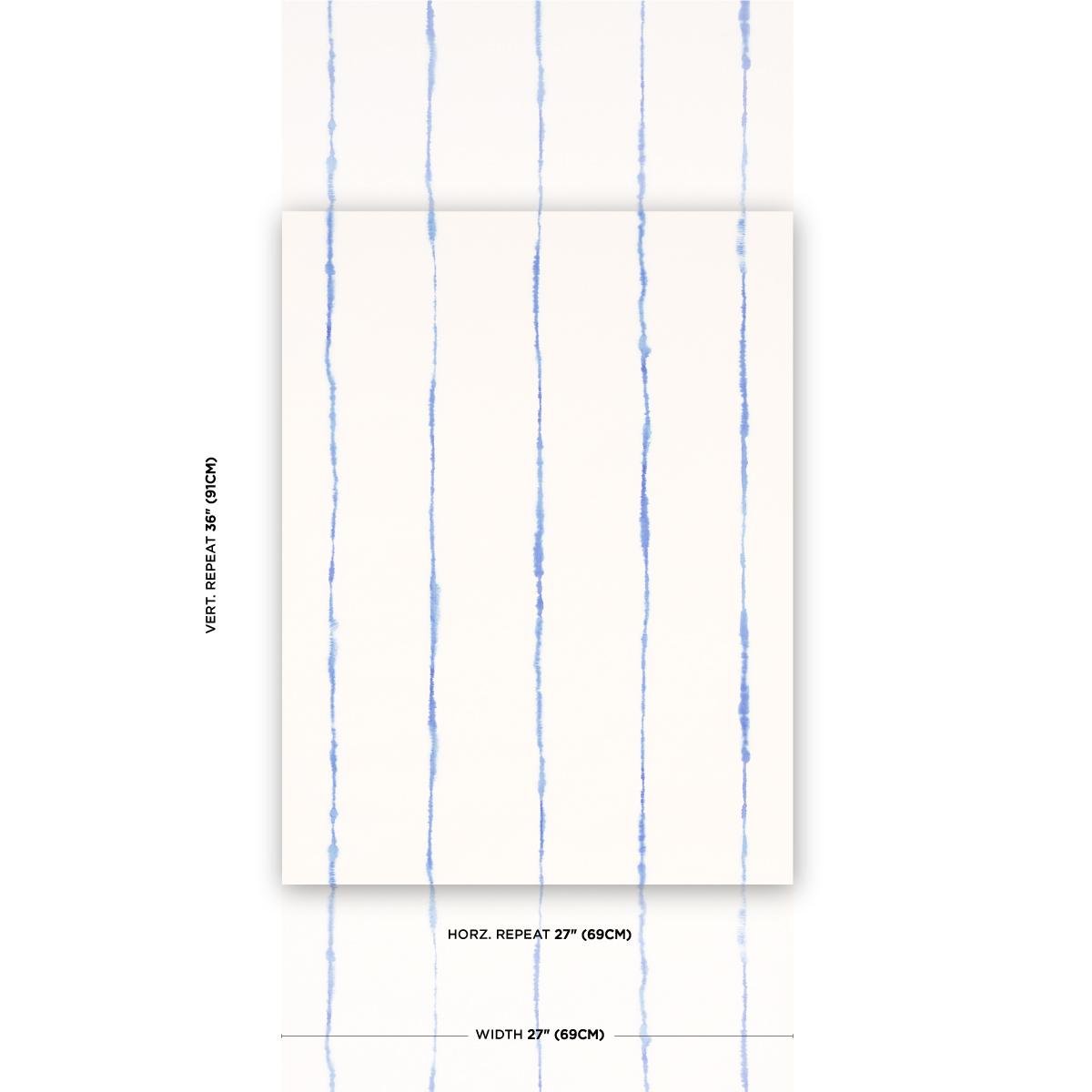 Schumacher Backdrop X Schumacher Ephemera Cornflower Wallpaper