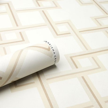 Schumacher Mah Jong Light Ivory Wallpaper