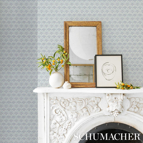 Schumacher Pollen Delft Wallpaper