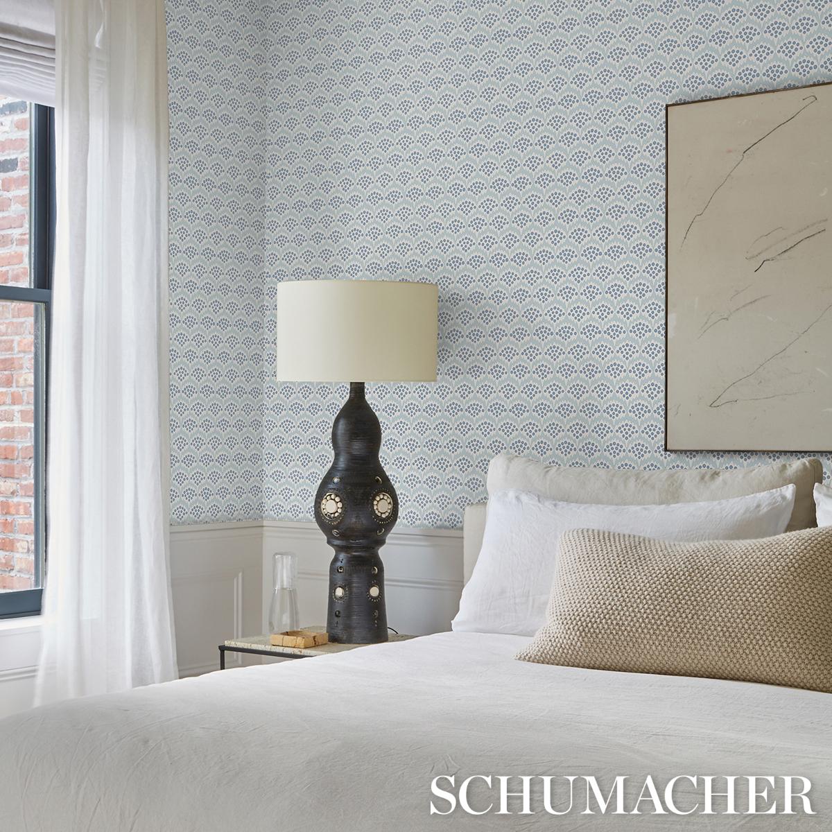 Schumacher Pollen Delft Wallpaper – DecoratorsBest
