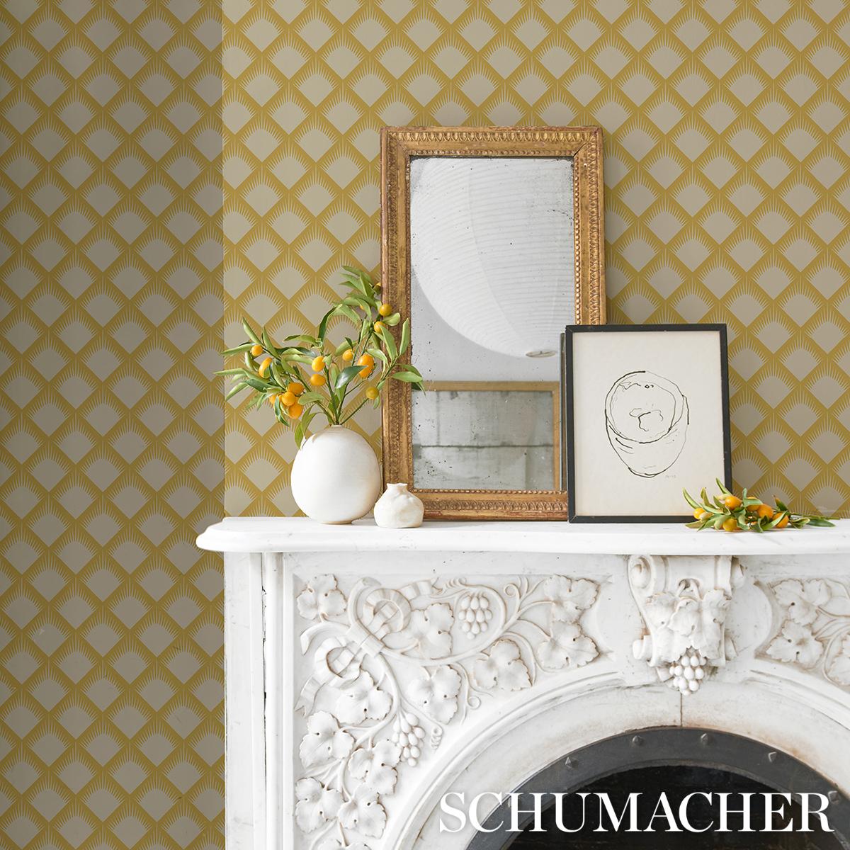 Schumacher Maize Mustard Wallpaper