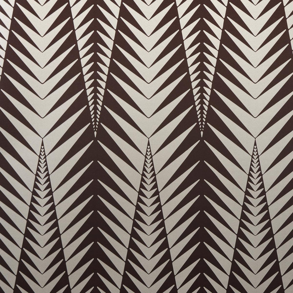 Schumacher Zebra Brown Silver Wallpaper