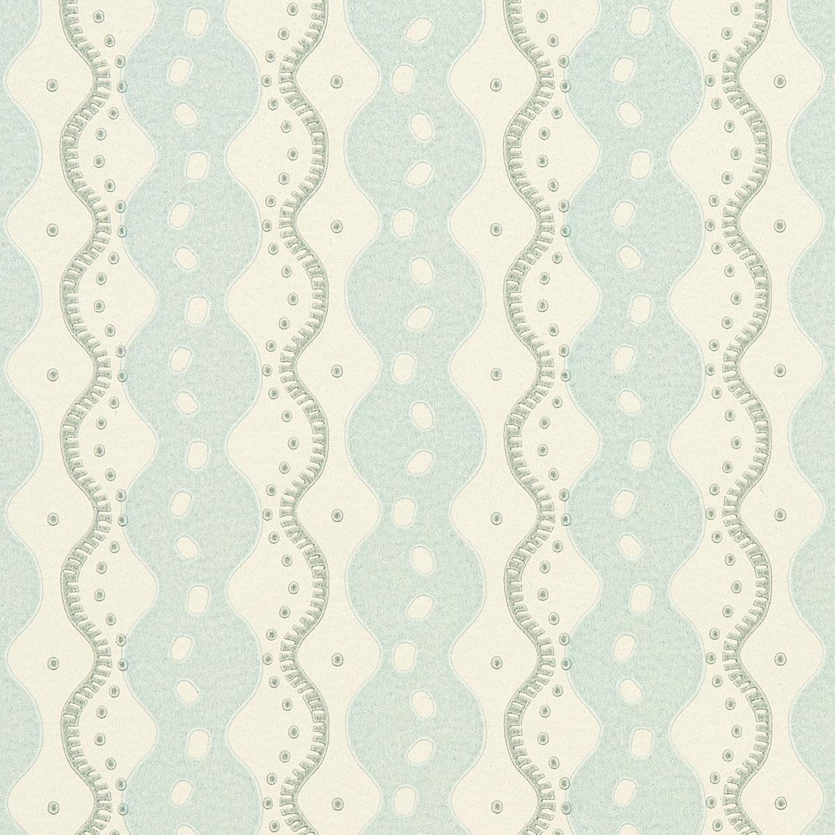Schumacher Centipede Stripe Icing Blue Wallpaper