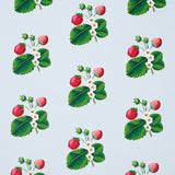 Schumacher Strawberry Hill Blue Wallpaper