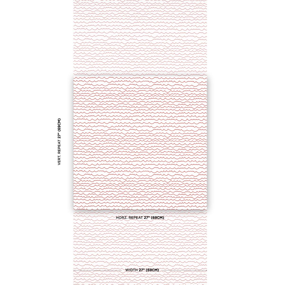 Schumacher Waves Red Wallpaper