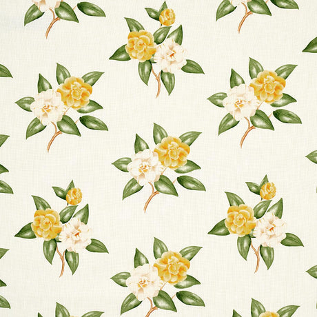 Schumacher Casablanca Floral Indoor/Outdoor Pale Yellow Fabric
