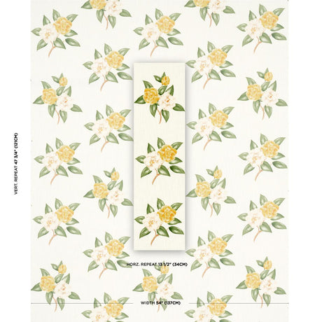 Schumacher Casablanca Floral Indoor/Outdoor Pale Yellow Fabric