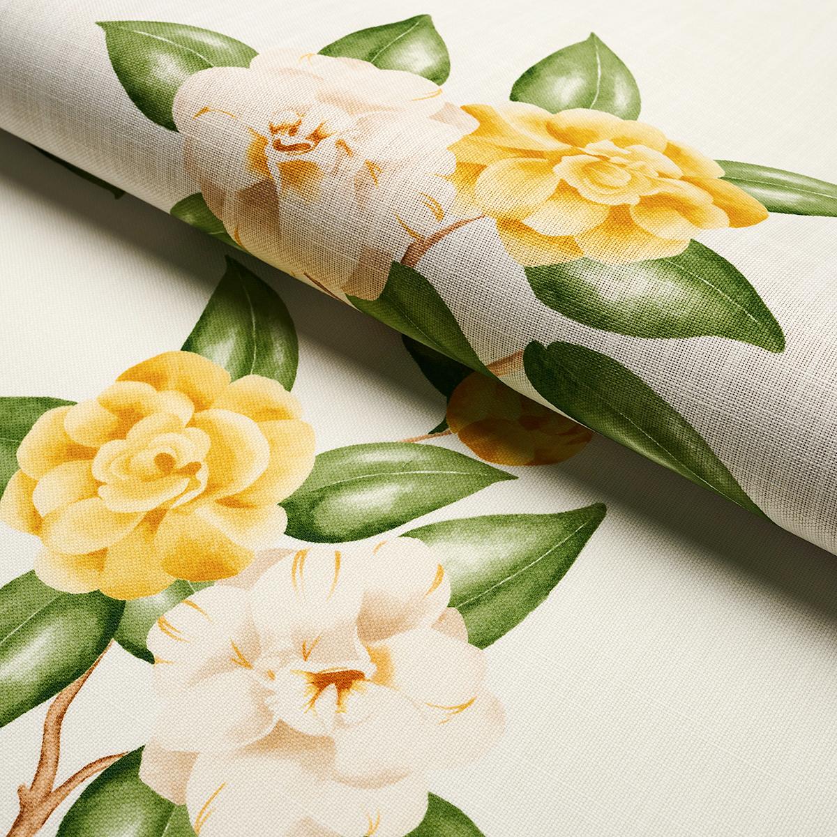 Schumacher Casablanca Floral Indoor/Outdoor Pale Yellow Fabric