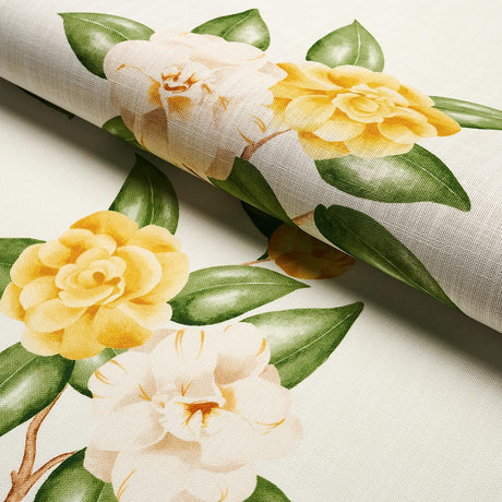 Schumacher Casablanca Floral Indoor/Outdoor Pale Yellow Fabric