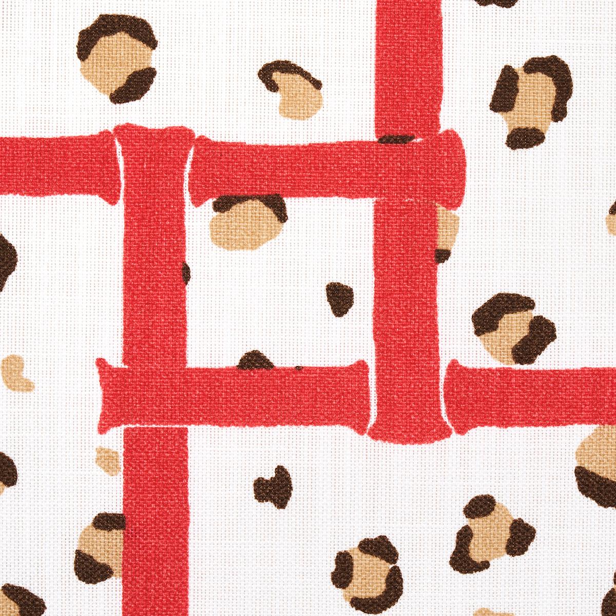 Schumacher Fancy Beast Indoor/ Outdoor Coral Cheetah Fabric