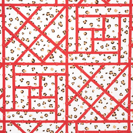 Schumacher Fancy Beast Indoor/ Outdoor Coral Cheetah Fabric