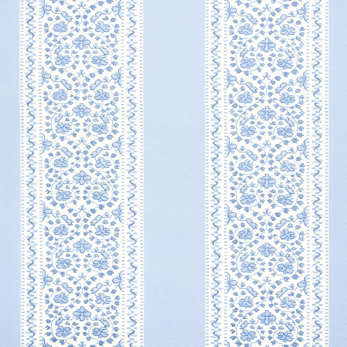 Schumacher Jasmine Indoor/Outdoor Indigo Fabric
