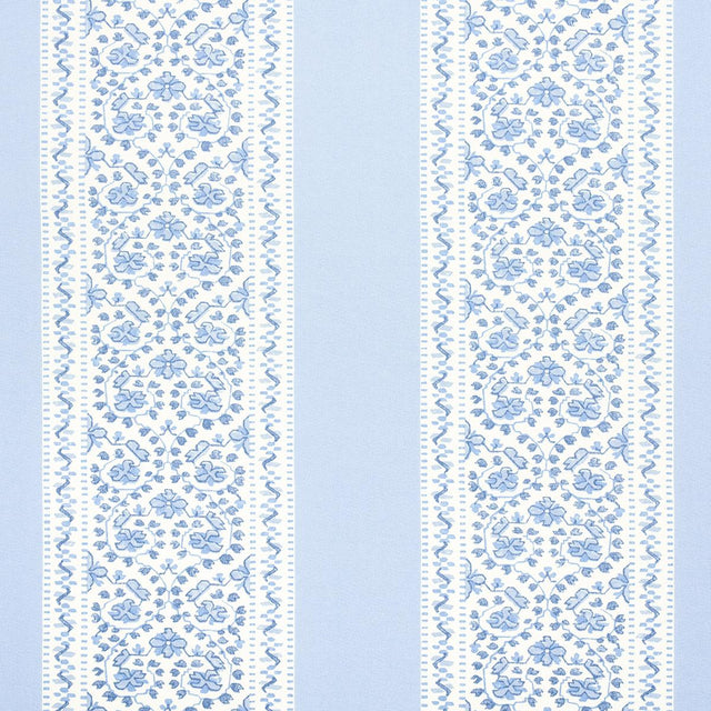 Schumacher Jasmine Indoor/Outdoor Indigo Fabric