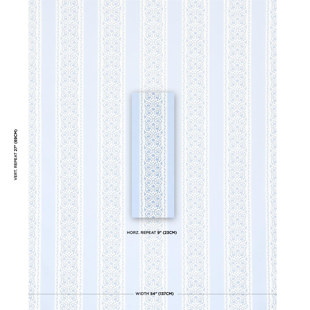 Schumacher Jasmine Indoor/Outdoor Indigo Fabric