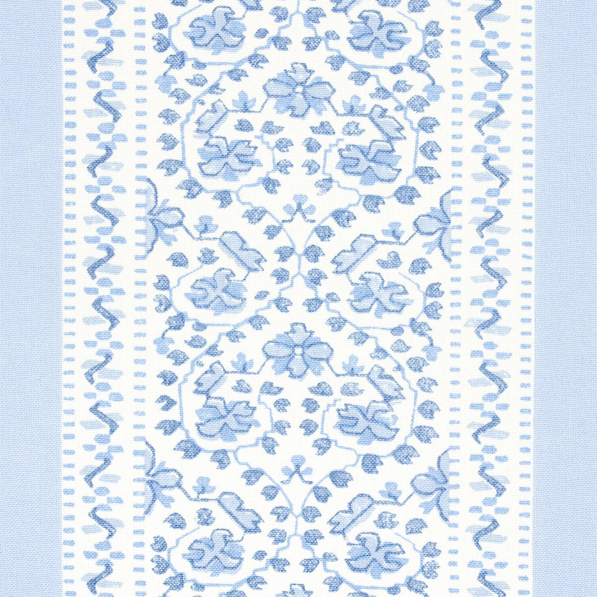 Schumacher Jasmine Indoor/Outdoor Indigo Fabric