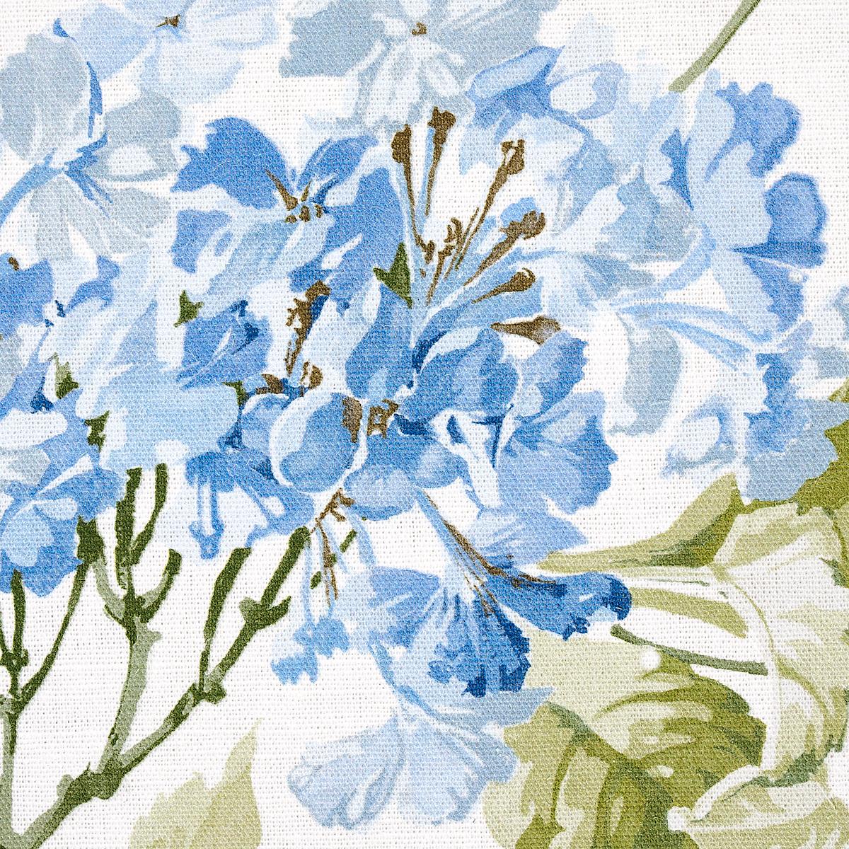 Schumacher Summer Hydrangea Blue Hydrangea Fabric