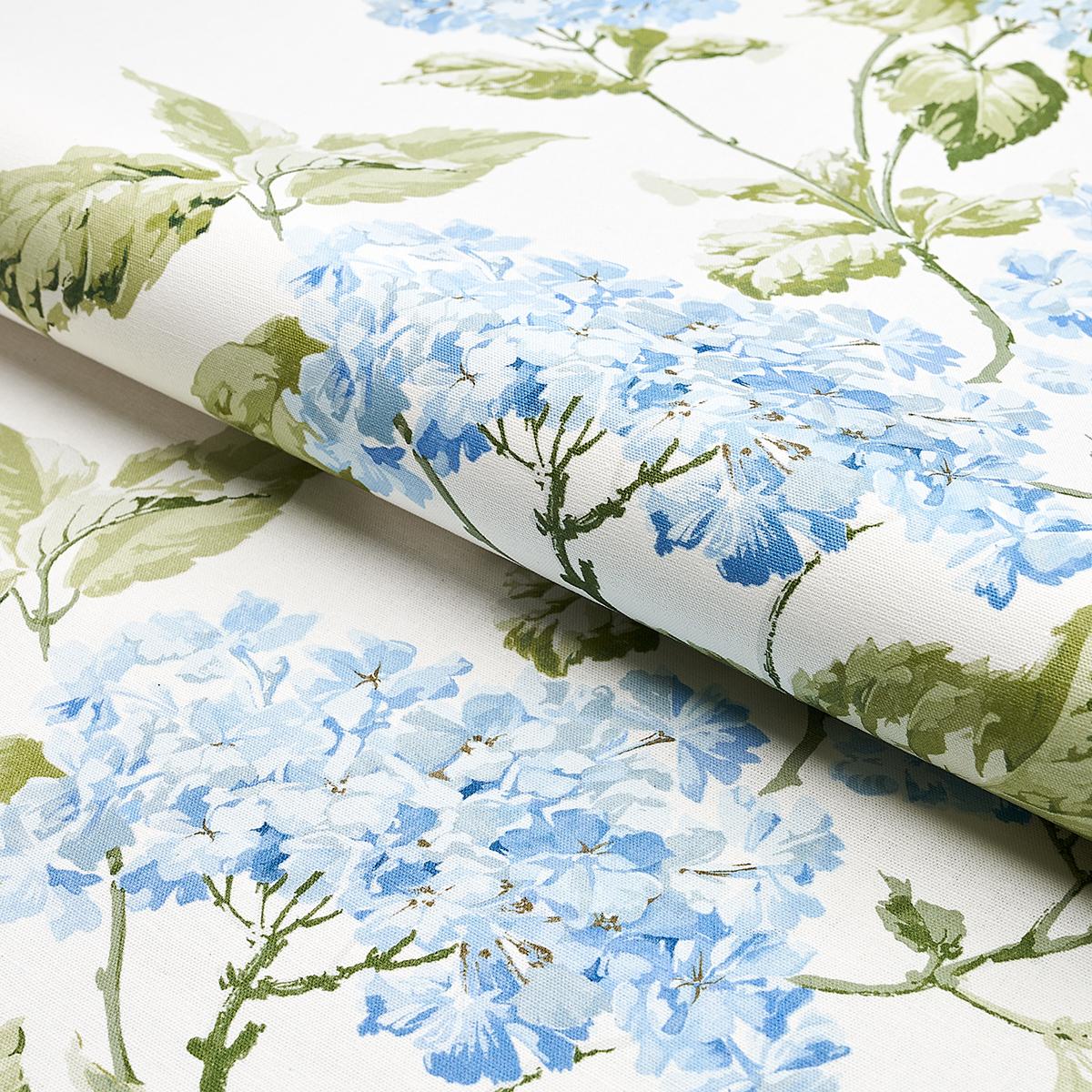 Schumacher Summer Hydrangea Blue Hydrangea Fabric
