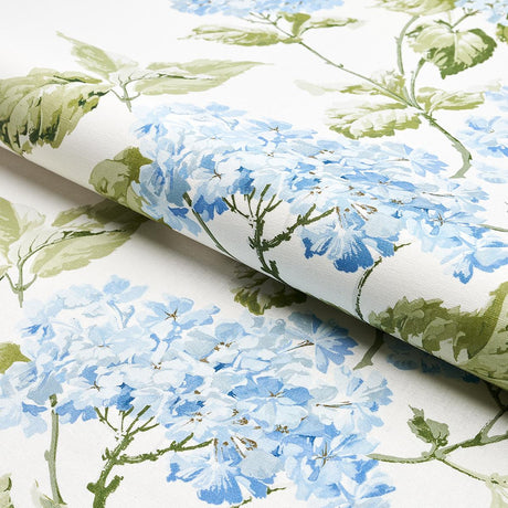 Schumacher Summer Hydrangea Blue Hydrangea Fabric