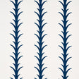 Schumacher Acanthus Stripe Navy Fabric
