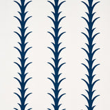 Schumacher Acanthus Stripe Navy Fabric