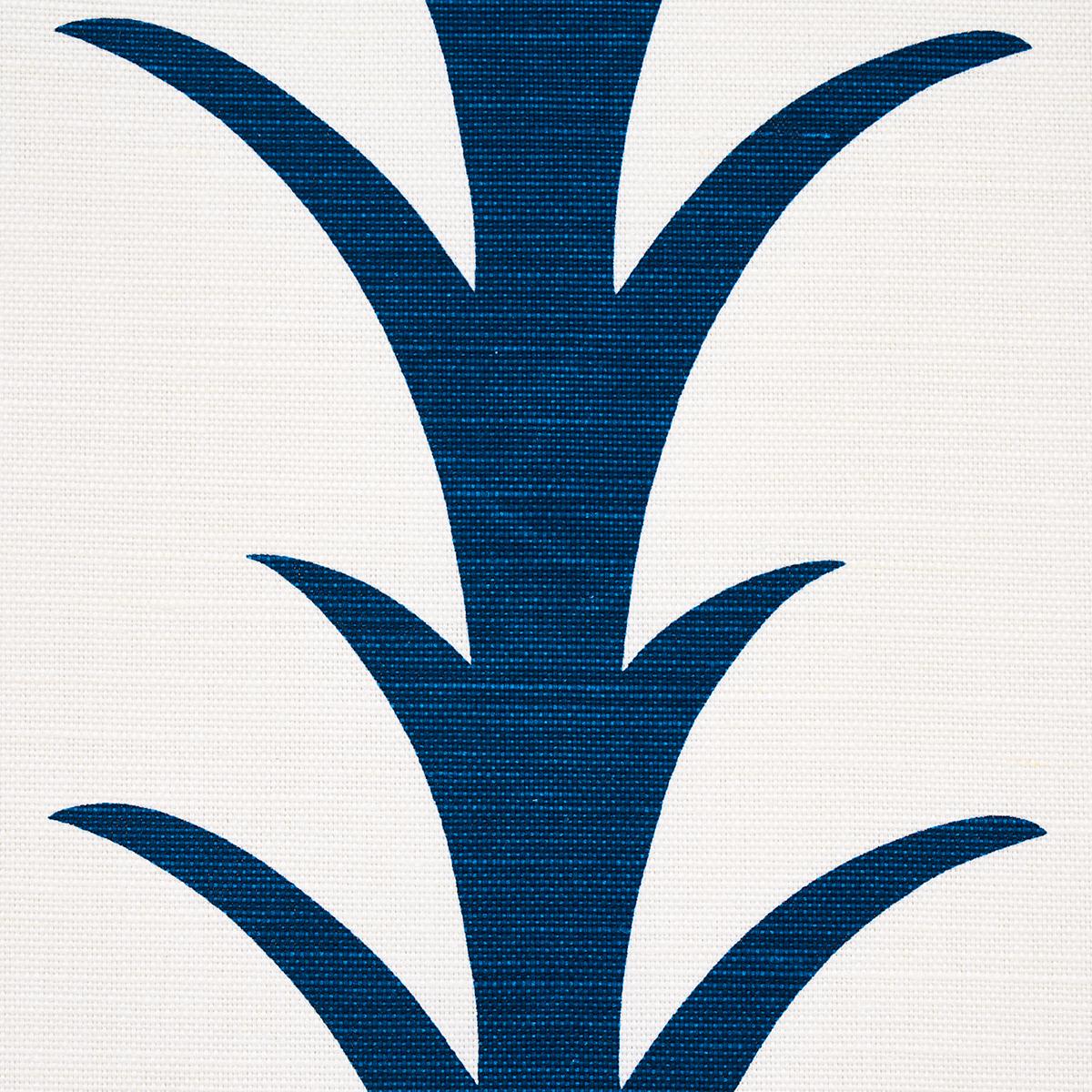 Schumacher Acanthus Stripe Navy Fabric