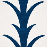 Schumacher Acanthus Stripe Navy Fabric