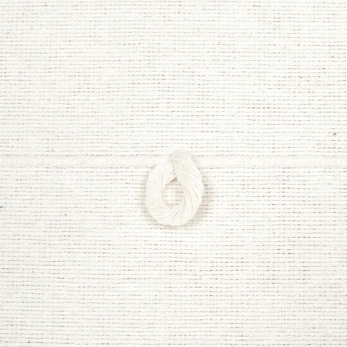 Schumacher Globo Knotted Handwoven White Fabric