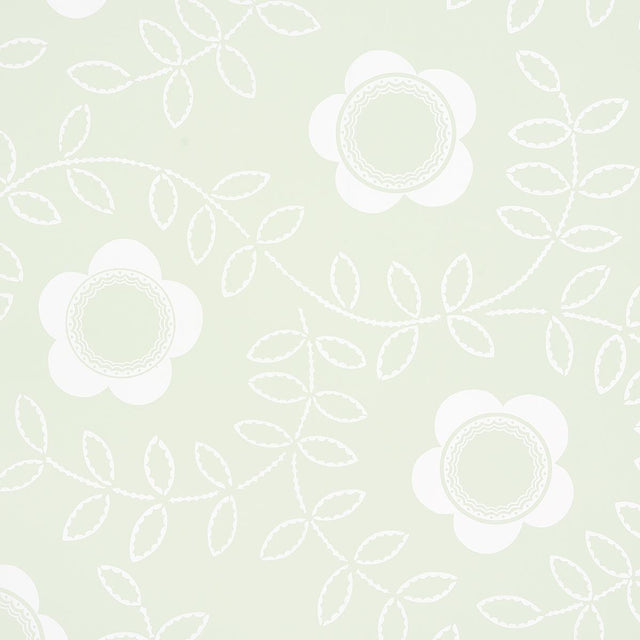 Schumacher Tudor Rose Pistachio Wallpaper