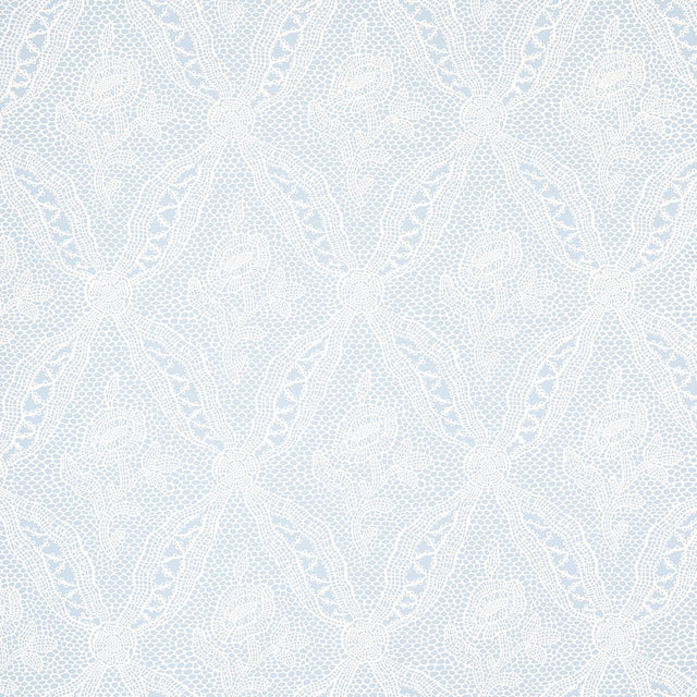 Schumacher Cosette Lace Cornflower Wallpaper
