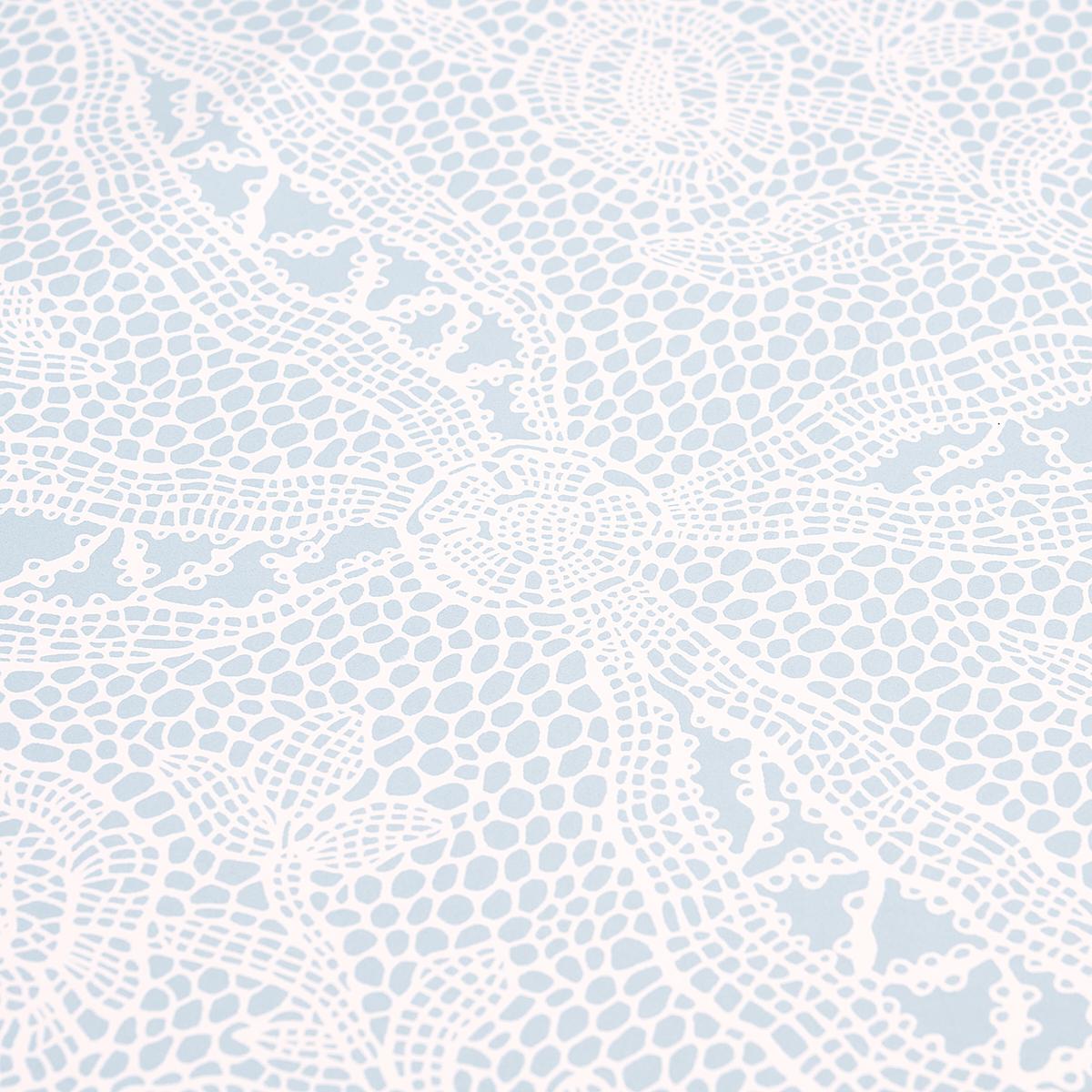 Schumacher Cosette Lace Cornflower Wallpaper