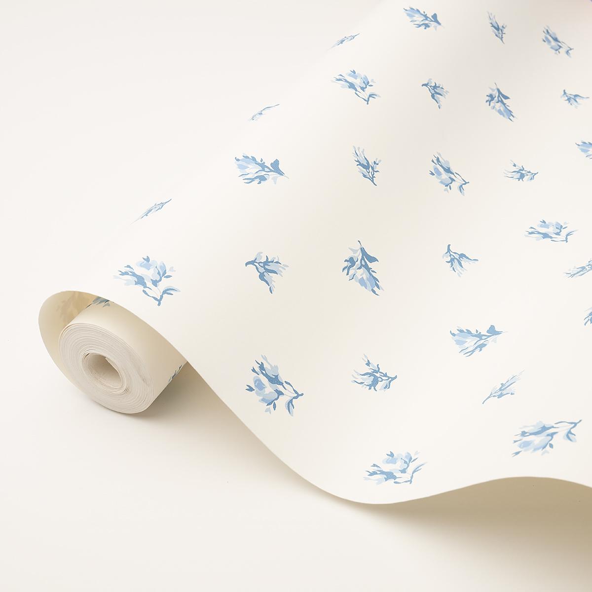 Schumacher Margie Floral Porcelain Wallpaper