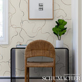 Schumacher Backdrop X Schumacher Turini Cocoa Multi Wallpaper
