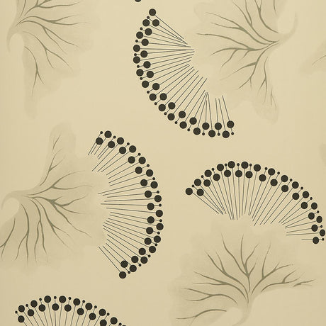 Schumacher Anemone Black & White Wallpaper