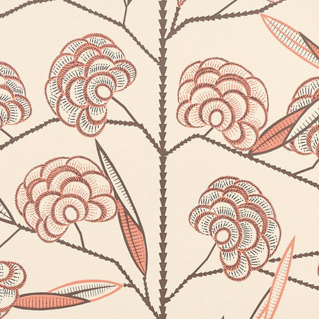 Schumacher Jacob'S Tree Old Rose Wallpaper