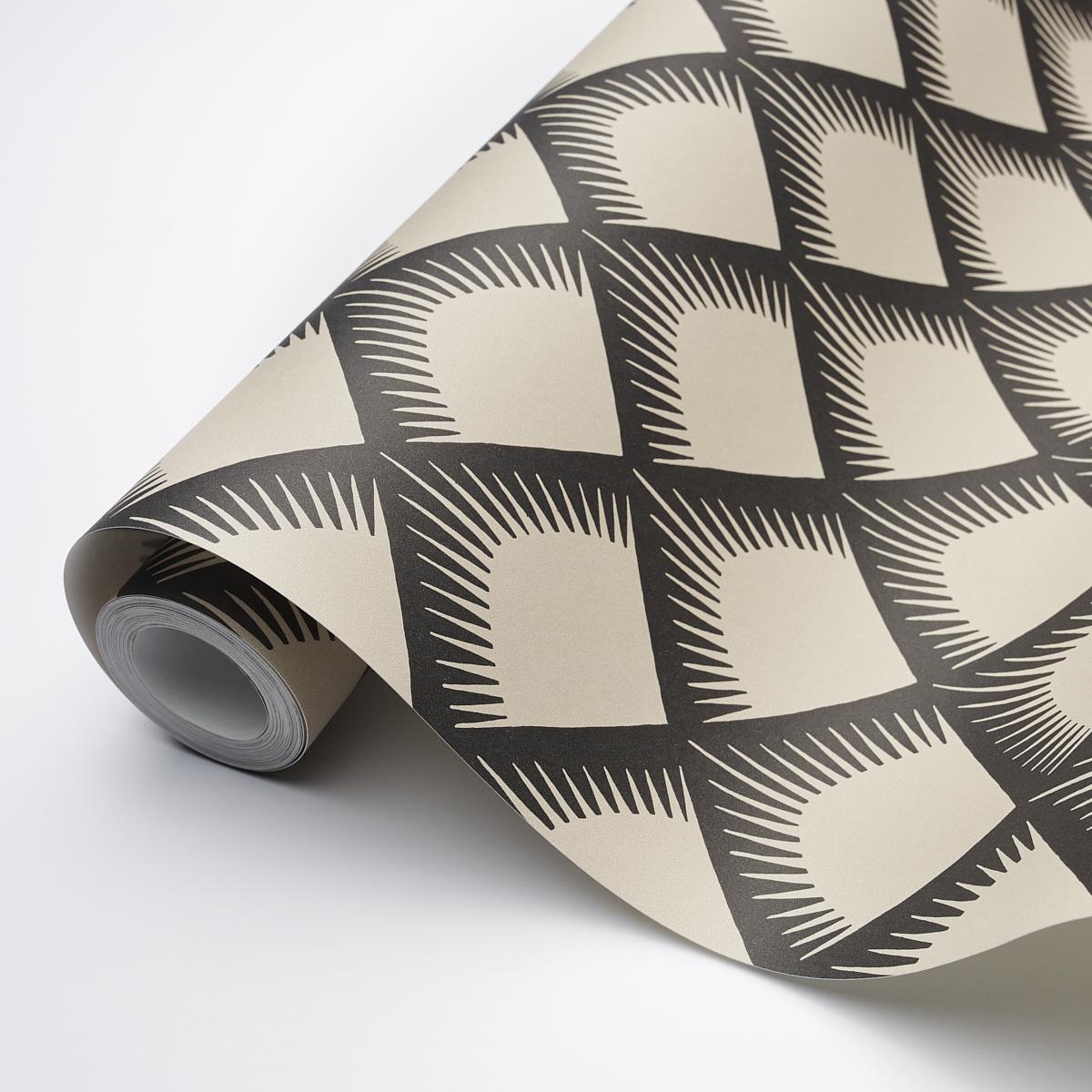 Schumacher Maize Black & Cream Wallpaper